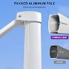 PURPLE LEAF Patio Umbrella White Cantilever Offset Umbrella Square Outdoor Umbrella with 360-degree Rotation for Garden Deck Pool - 3 of 4