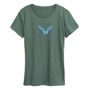 Women's - Instant Message - Blue Cicada Short Sleeve Graphic T-Shirt - 1 of 4
