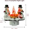 Racxily Plug-In Resin 3D Flameless Candle Night Light - Snowman Flameless Campfire Night Light, Perfect For Christmas Decoration - 2 of 4