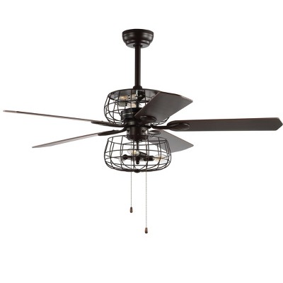 Erving Ceiling Light Fan - Brown - Safavieh