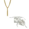 Adornia Gold Plated Multi Strand Textured Chain Necklace - 3 of 3