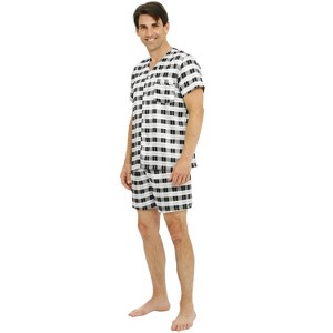 ADR Mens Satin Pajamas, Short V-Neck Pj Set - 1 of 3
