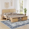 Area Rug Washable Rug Vintage Traditional Distressed Indoor Foldable Thin Retro Accent Non Slip Carpet Mat Gray Blue - 4 of 4