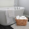 Vintiquewise Water Hyacinth Wicker Large Square Storage Laundry Basket with Handles - 3 of 4
