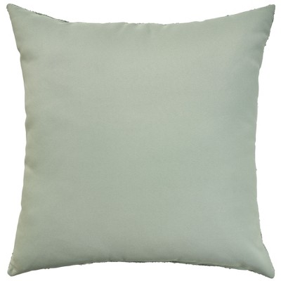 Aqua Embroidered Starfish 18" Square Indoor Outdoor Pillow