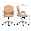 Anybear Button Tufted Desk Chair with Padded Armrests, Adjustable Height and Swivel Wheels - 4 of 4