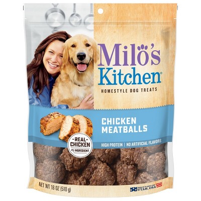 Milo s Kitchen Chicken Meatballs Chewy Dog Treats 18oz