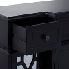 Glam Mirror and Wood Storage Cabinet Black - Olivia & May: Mirrored Furniture with Protective Tips - 3 of 4