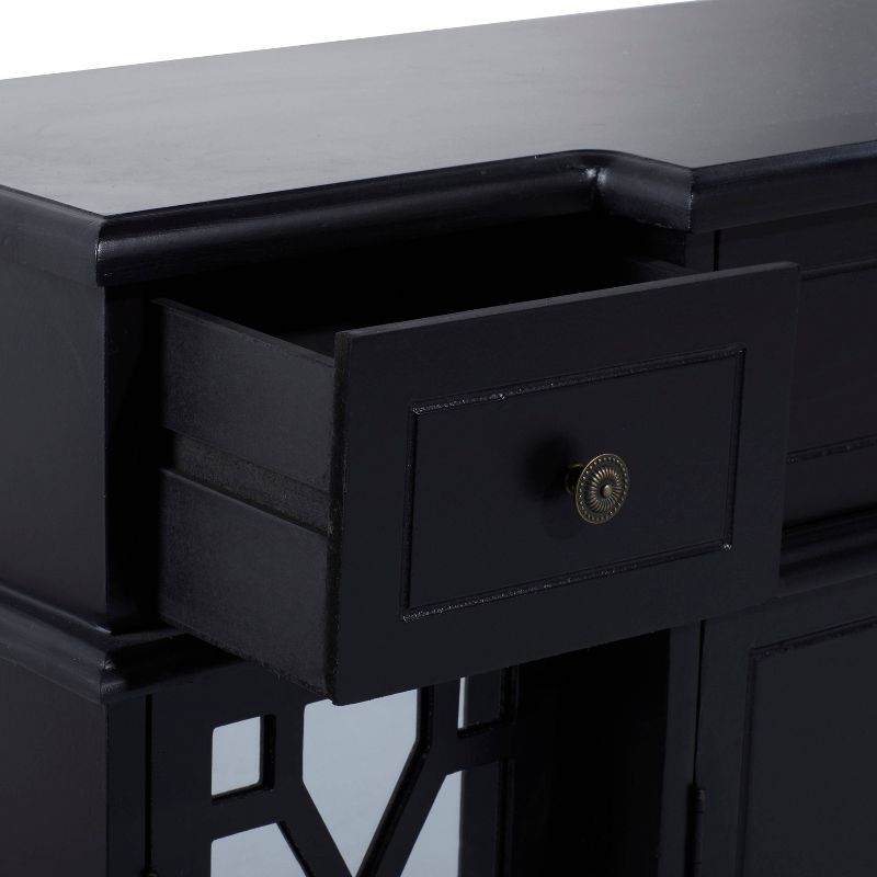 Glam Mirror and Wood Storage Cabinet Black - Olivia &#38; May, 4 of 30