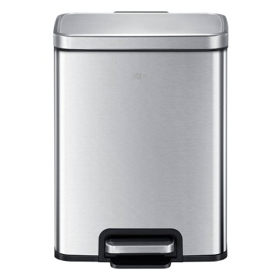 EKO 30L & 6L Fingerprint-Resistant Stainless Step Pedal Trash Can Combo Set