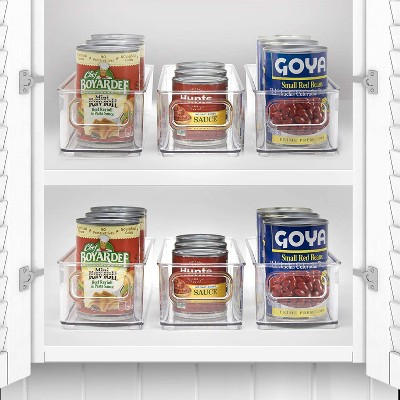 Sorbus 4 Pack Narrow Stackable Clear Storage Bins with Handles- for Kitchen Pantry, Freezer & Fridge Organization — фото 4