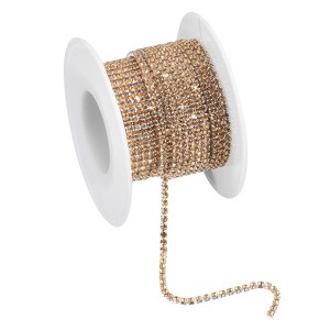 Unique Bargains Bags Clothing Decoration Crystal Rhinestone Sew on Close Claw Chain Trim - 1 of 4