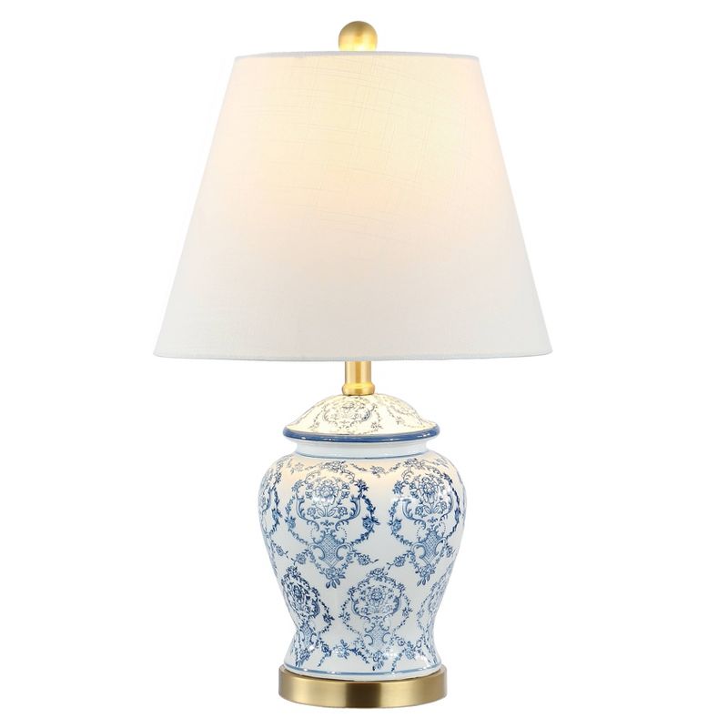 22.25&#34; Ceramic Juliana Traditional Classic Chinoiserie Table Lamp (Includes LED Light Bulb) Blue/White - JONATHAN Y, 5 of 6
