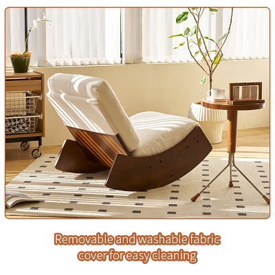 Upha Comfortable Glider Rocking Chair With High-quality Cushions And ...