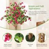 homfan Artificial Bougainvillea Tree, with White Pot Artificial Indoor Flower Tree, Fake Flower Tree with Pink Flowers - 4 of 4
