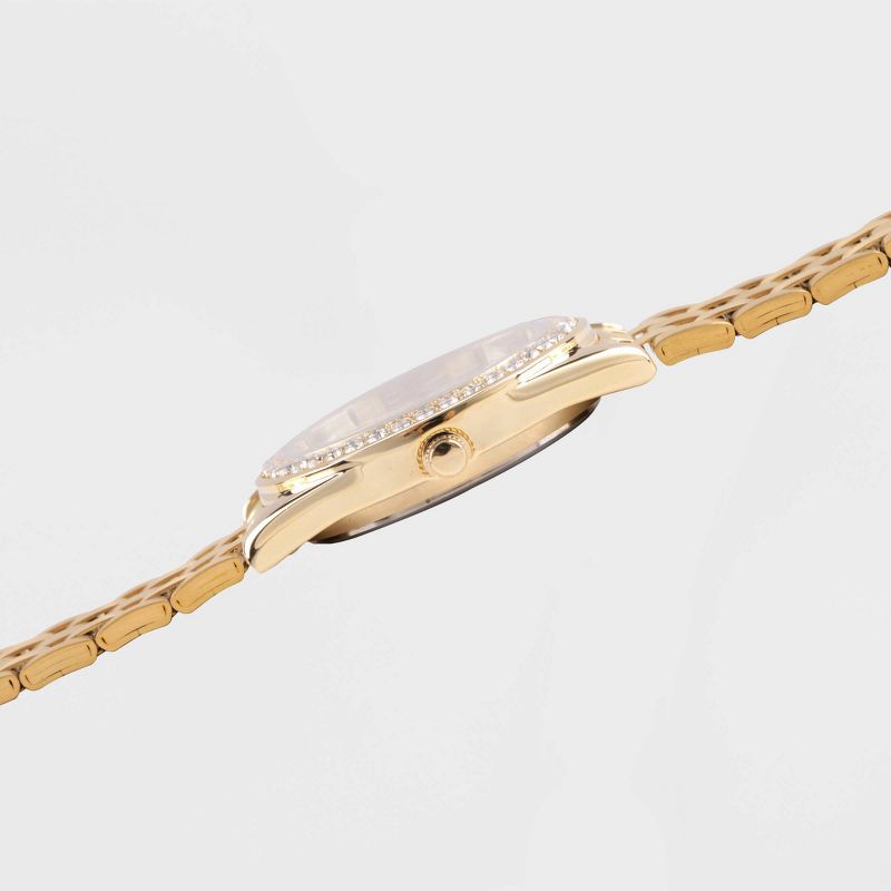 Women&#39;s Disney Mickey Mouse Glitz Bracelet Watch - Gold, 3 of 6