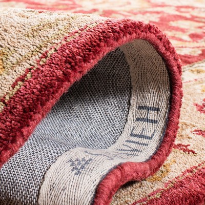 Anatolia Heritage Red & Ivory Wool 8' Square Tufted Rug