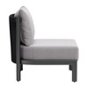 HomeRoots 28" Gray And Black Fabric Side Chair - 4 of 4