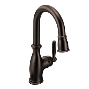 Moen Brantford Oil Rubbed Bronze Traditional One-Handle High-Arc ...