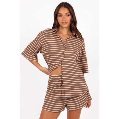 Petal and Pup Linnea Short Set - Brown White S