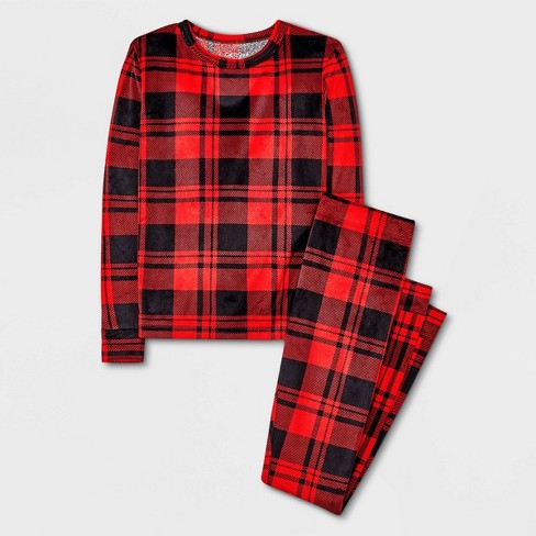 Kids Recycled Plaid PJ Shorts Set