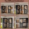 Aheaplus Corner Closet System with 6 Hanging Rods, Closet Organizer System with Shelves and Drawers - 4 of 4