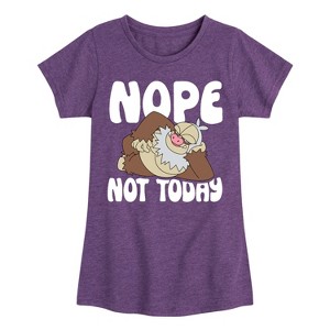Girls' - Pokémon - Nope Not Today Slaking Fitted Short Sleeve Graphic T-Shirt - 1 of 4