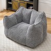 Vynxaria Bean Bag Seats - Gray Square Lounge Chair with Armrests & Carry Handle (Premium Gaming & Relaxation Sofa) - 3 of 4