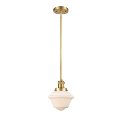 Oxford - 1 Light Stem Hung Mini Pendant In Traditional Style-8 Inches Tall and 7.5 Inches Wide