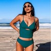 Women's Reversible Bottom Wrapped Mid Waisted Tankini Set Swimsuit - Cupshe - 3 of 4