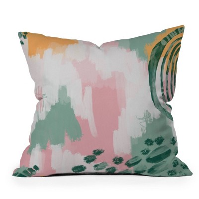 Target green throw outlet pillows