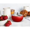 Kook Large Stainless Steel Sugar Bowl and Spoon, Glass Lid, 16 oz, Matte Red - 4 of 4