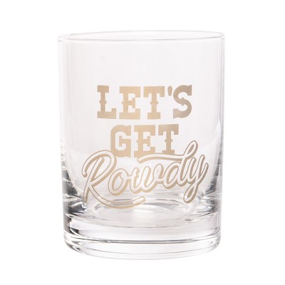 Totalee Gift Let’s Get Rowdy Rocks Glass Clear 10 oz