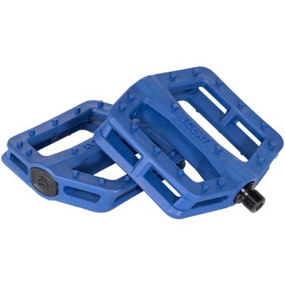 Eclat Centric BMX Platform Pedals 9/16" Nylon/Fiberglass Body Molded Pins Blue