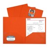 C-Line Poly 2-Pocket Portfolio Folder, Letter Size, Orange, Pack of 25 - 2 of 2