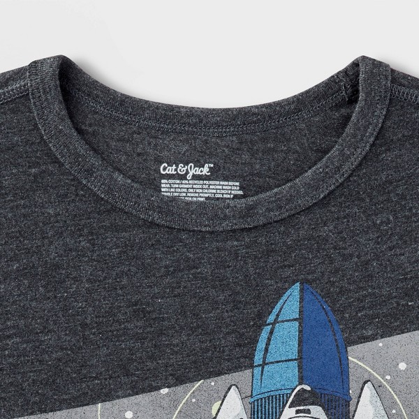 Playera de manga corta adaptativa para niños, gráfica - Cat & Jack™ 3