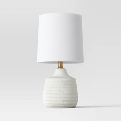 Turned Ceramic Table Lamp White - Threshold™ : Target