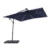 Sonkuki 8.2×8.2FT LED Solar Lighted Outdoor Patio Umbrella, Square Canopy Offset Umbrella for Villa Gardens, Lawns and Yard - 2 of 4