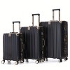 Vynxaria 3-Piece Luggage Set (20/24/28) Stylish PC+Aluminum Frame Password Lock Lightweight Durable for Travel - 2 of 4