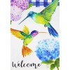 Hummingbirds and Hydrangeas Spring Burlap Garden Flag 18" x 12.5" Briarwood Lane - 3 of 4