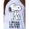 Peanuts Womens' I Woke Up This Cute Tie-Dye Sleep Pajama Set Multicolored - 4 of 4