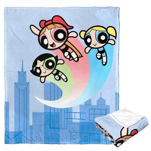 Cartoon Network Powerpuff Girls Protectors Of Townsville Silk Touch Throw Blanket 50x60 Inches - 1 of 4