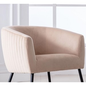 NicBex Velvet Accent Chair,Upholstered Living Room Chairs with Curved Stitched Back and Metal Legs,Cozy Armchair,Accent Chairs for Living Room - 1 of 4
