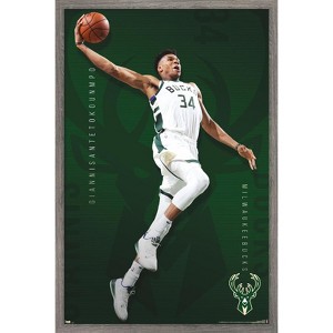 Trends International NBA Milwaukee Bucks - Giannis Antetokounmpo 19 Framed Wall Poster Prints - 1 of 4