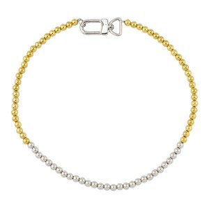 Slate by Rebl Two-Tone Beads Necklace  Stainless Steel with Focal Spring Clasp - 1 of 1