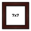PosterPalooza | Square Distressed Brown Picture Frame - UV Acrylic, Foam Board Backing, Hanging Hardware - 2 of 4