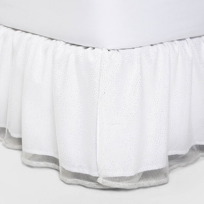 Glitter Dot Tulle Kids' Bedskirt - Pillowfort™, 3 of 4