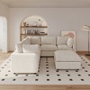 Modern V Shaped Sectional Couches for Living Room,100 Inch 5-Seater Chenille Deep Seat Modular Sofa with Ottoman, Cloud Couch for Bedroom - 2 of 4