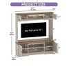 TV Stand for TVs up to 65 inch Tvs, Wall Unit Entertainment Center Console Cabinet with Power Outlet & Adjustable Shelf for Living Room,Oak - 2 of 4