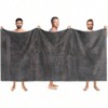 Quick - Dry Soft 35x70 Cotton Bath Towel Set of 2, Grey, High Absorbent for Bathroom Gym Use - 2 of 4